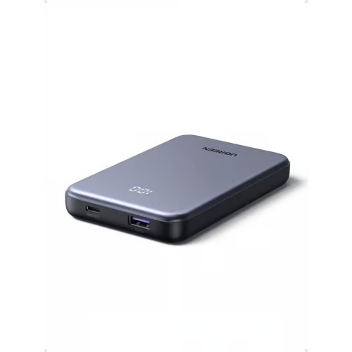 Power Bank 10000mAh Ultradelgado con Carga Rápida UGREEN 20W PD USB-C y USB-A 22.5W | Pantalla Digital | Batería de Litio
