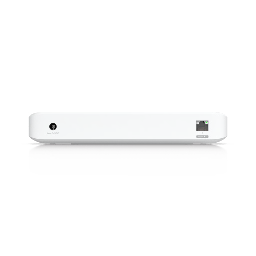 UniFi Switch Ultra 60W Administrable / 8 puertos GbE / (1) puerto POE++ IN opcional y (7) puertos POE+/ Wattaje depende de fuente o POE IN / Incluye fuente AC hasta 62W para POE