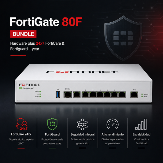 FortiGate 80F Bundle Hardware plus 24x7 FortiCare & Fortiguard 1 year