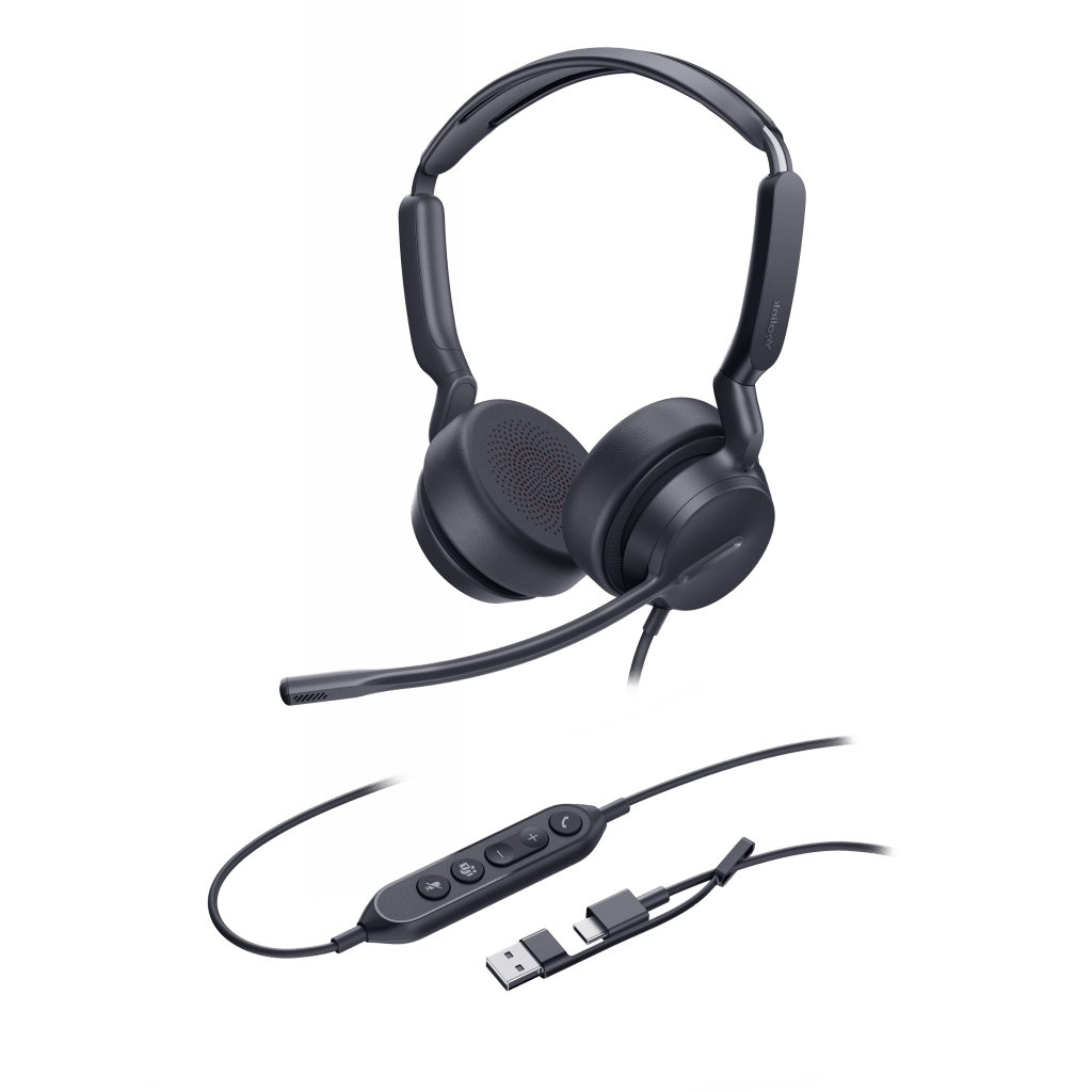 Diadema Alámbrica Yealink UH42 Dual con Audio HD y Conectividad USB-C/A
