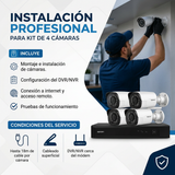 Instalación de Kit de Cámaras de Seguridad (4 Cámaras)