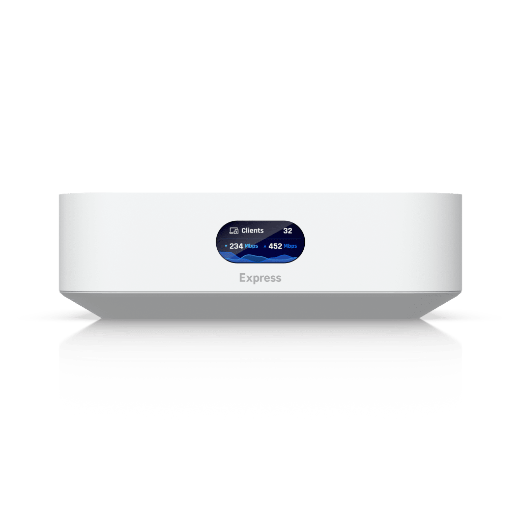 Router UniFi Ultra Express UX con WiFi 6, 1 puerto WAN GbE  1 puerto GbE LAN. Administra hasta 4 dispositivos UniFi en modo  Gateway, o funciona como AP, hasta 50 clientes
