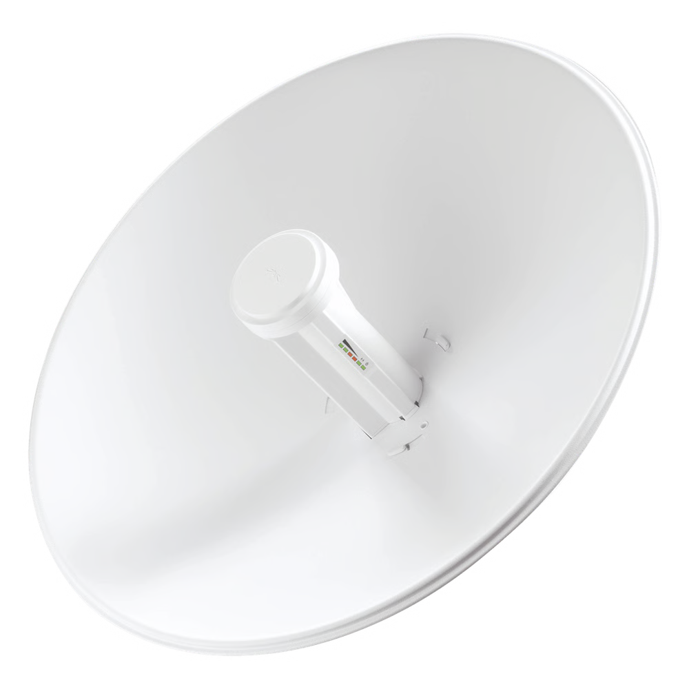 PowerBeam airMAX M5, larga distancia, frecuencia 5 GHz (5170-5875 MHz) con antena tipo plato de 25 dBi