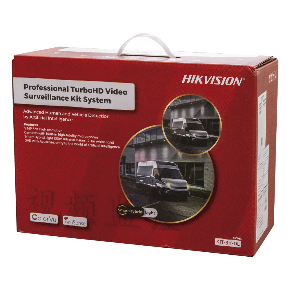 Kit TurboHD 3K (5 Megapixel) / DVR 4 Canales / 4 Cámaras Bala para Exterior y Metal + Disco Duro 1TB