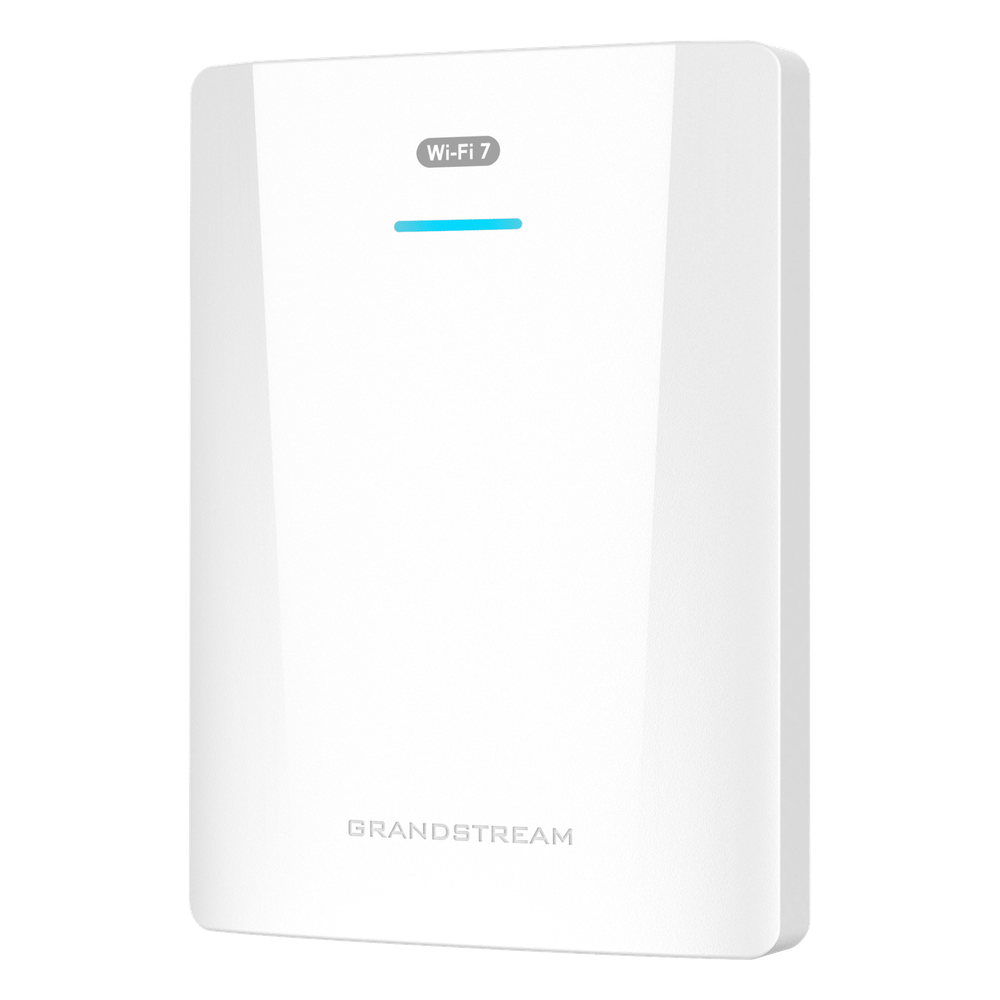 Punto de Acceso Wi-Fi 7 para Pared  GWN7670WM  MIMO 2x2:2 DL-UL OFDMA  Modulación 4096 QAM  2.5G Ethernet PoE+  Hasta 256 Clientes  QoS Avanzado  Cobertura 175 mts  Gestión Integrada y en la Nube