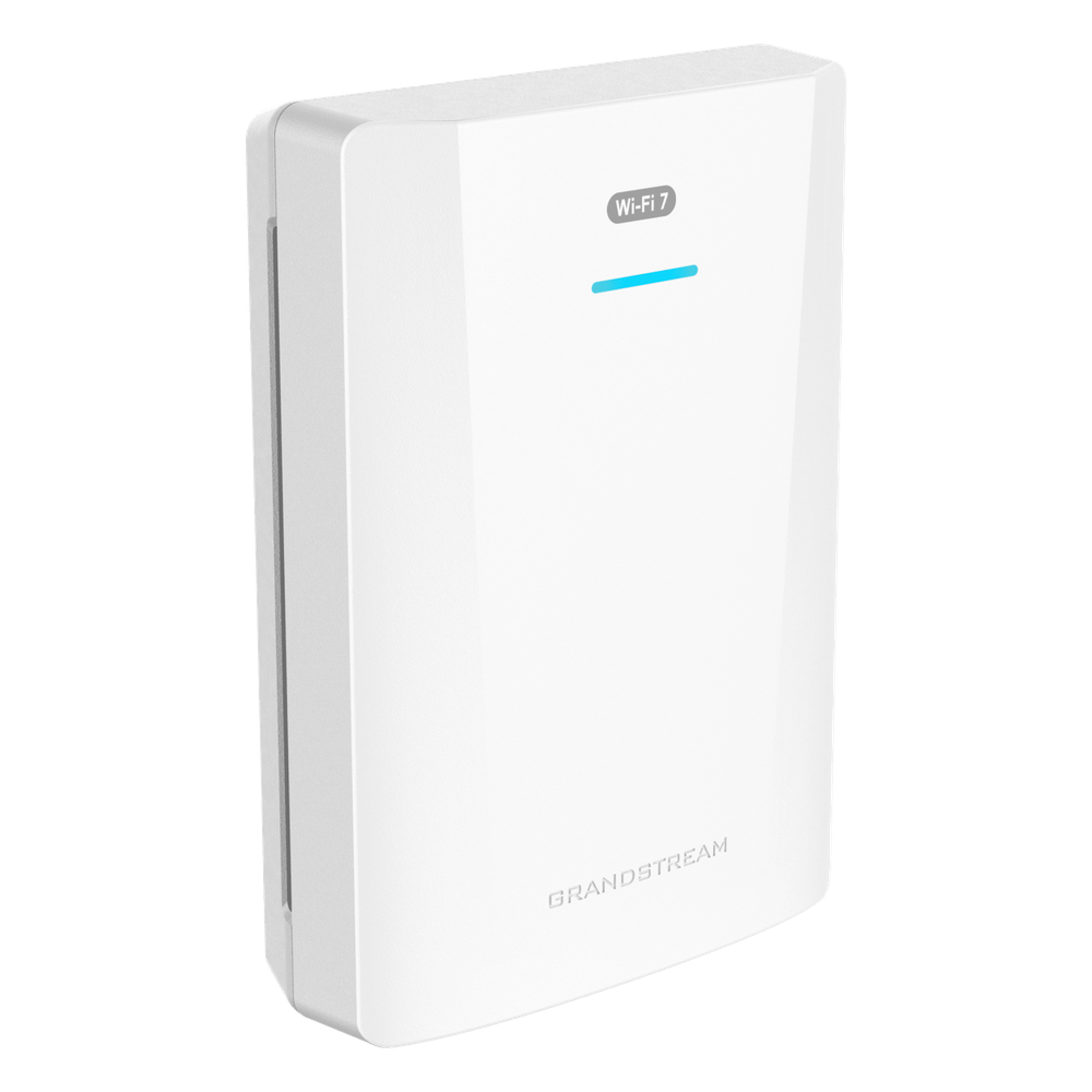Punto de Acceso Wi-Fi 7 para Pared  GWN7670WM  MIMO 2x2:2 DL-UL OFDMA  Modulación 4096 QAM  2.5G Ethernet PoE+  Hasta 256 Clientes  QoS Avanzado  Cobertura 175 mts  Gestión Integrada y en la Nube