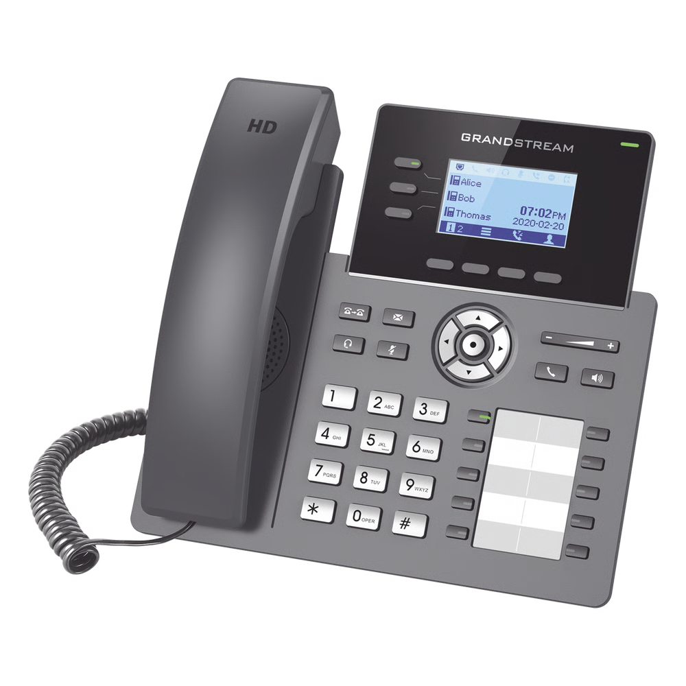 Teléfono IP Grado Operador, 3 líneas SIP con 6 cuentas, 10 botones BLF, puertos Gigabit, codec Opus, IPV4/IPV6 con gestión en la nube GDMS