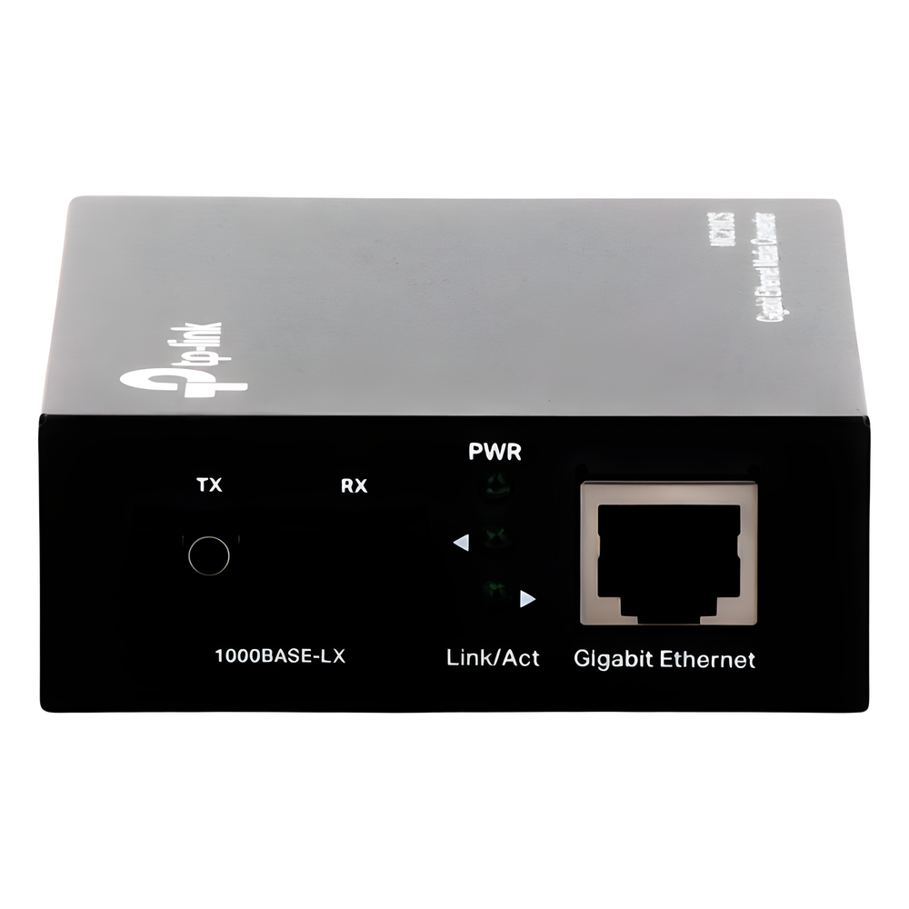 TP-LINK Convertidor de Fibra Monomodo: Puerto RJ45 10/100/1000 Mbps, SC 1000 Mbps, Hasta 20 km, Instalación Simple Plug and Play