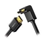 Cable HDMI 2.0  en Angulo de 90°  3 m / 4K@60Hz / HDR / 3D / HEC (Canal Ethernet HDMI) / ARC (Canal de Retorno de Audio / CEC / 32 canales de Audio / HDCP 2.2 / Dolby Atmos / 18 Gbps / Blindaje Múltiple