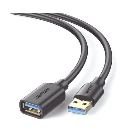 Ugreen Cable Extensor USB 3.0 / 1 Metro / Macho-Hembra / 5 Gbps / Ultra Durabilidad / Núcleo de cobre estañado 28/22 AWG / Blindaje interior múltiple / Ideal para teclado, mouse , etc.