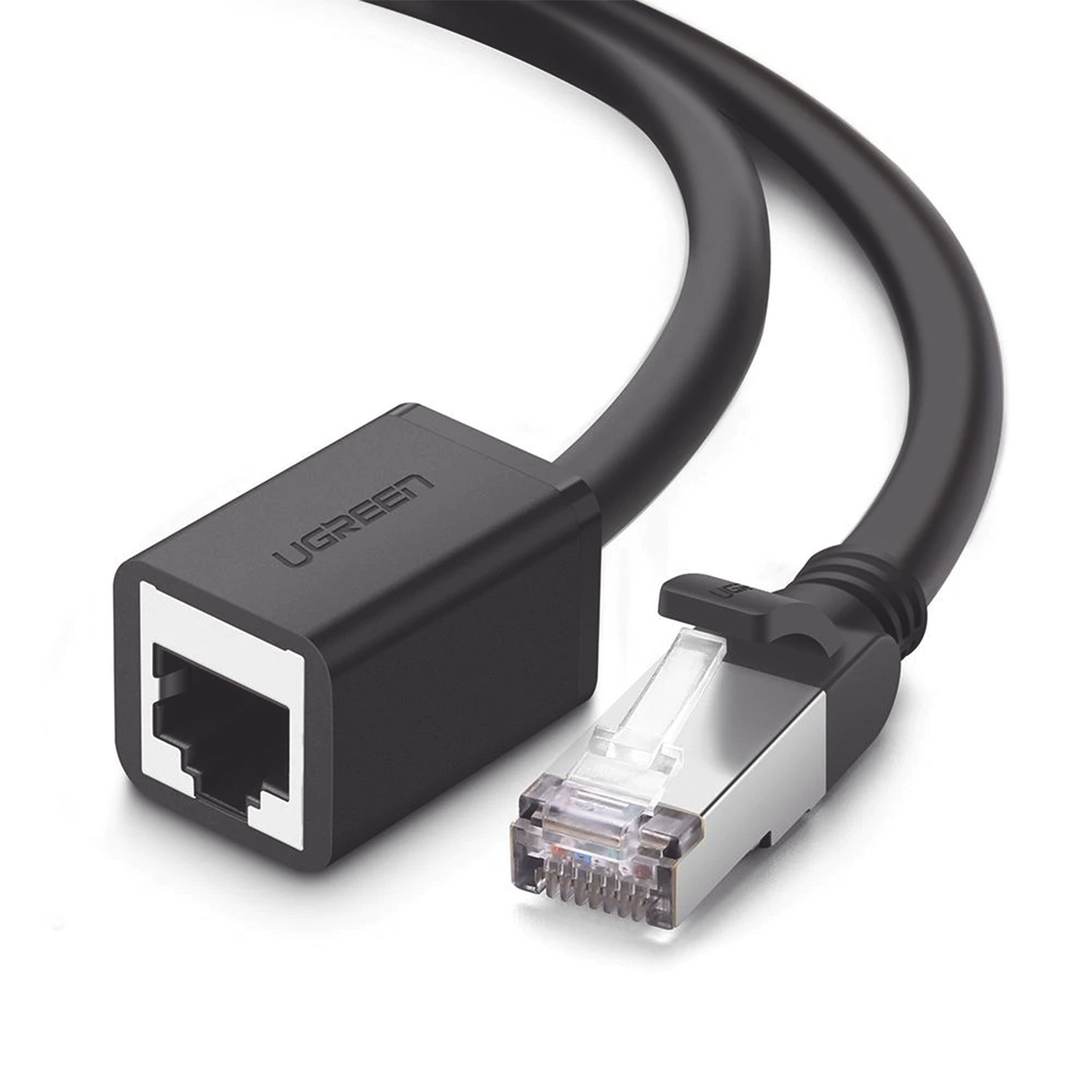UGREEN Cable de Extensión Cat6 RJ45 F/UTP  Macho a Hembra  3m  Método de conexión 568B / Velocidad de transmisión 1000Mbps / Ancho de banda del canal 250MHz /Caja de Cobre / Negro