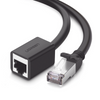 Cable de Extensión Cat6 RJ45 F/UTP / Macho a Hembra / 3m / Método de conexión 568B / Velocidad de transmisión 1000Mbps / Ancho de banda del canal 250MHz /Caja de Cobre / Negro