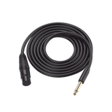 Cable para Micrófono Plug 6.35 mm (1/4 Inch) Macho a XLR Canon Hembra / Núcleo de Cobre / 5 Metros / Alta Calidad / Color Negro