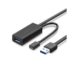 UGREEN Cable de Extensión Activo USB 3.0 con puerto de alimentación Micro USB / 10 Metros / USB 3.0 a 5Gbps / No requiere controlador / Ideal para impresoras, consolas , Webcam, etc.