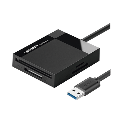 UGREEN Lector de Tarjetas USB-3.0 Lector SD Compact Flash Card Reader Múltiple 4 en 1 Velocidad hasta 5 Gbps para Tarjetas de Memoria SD/Micro SD/TF/SDXC/SDHC/MMC/CFI/Ultra II CF/Extreme CF/MS