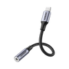 UGREEN Adaptador de Auriculares Lightning a 3.5mm / Certificado MFI / Cable 100% compatible con dispositivos Apple / Ideal para llamadas, Música y Control de Línea / Caja de Aluminio y Nylon Trenzado / Blindaje Múltiple /Cable de 10cm.