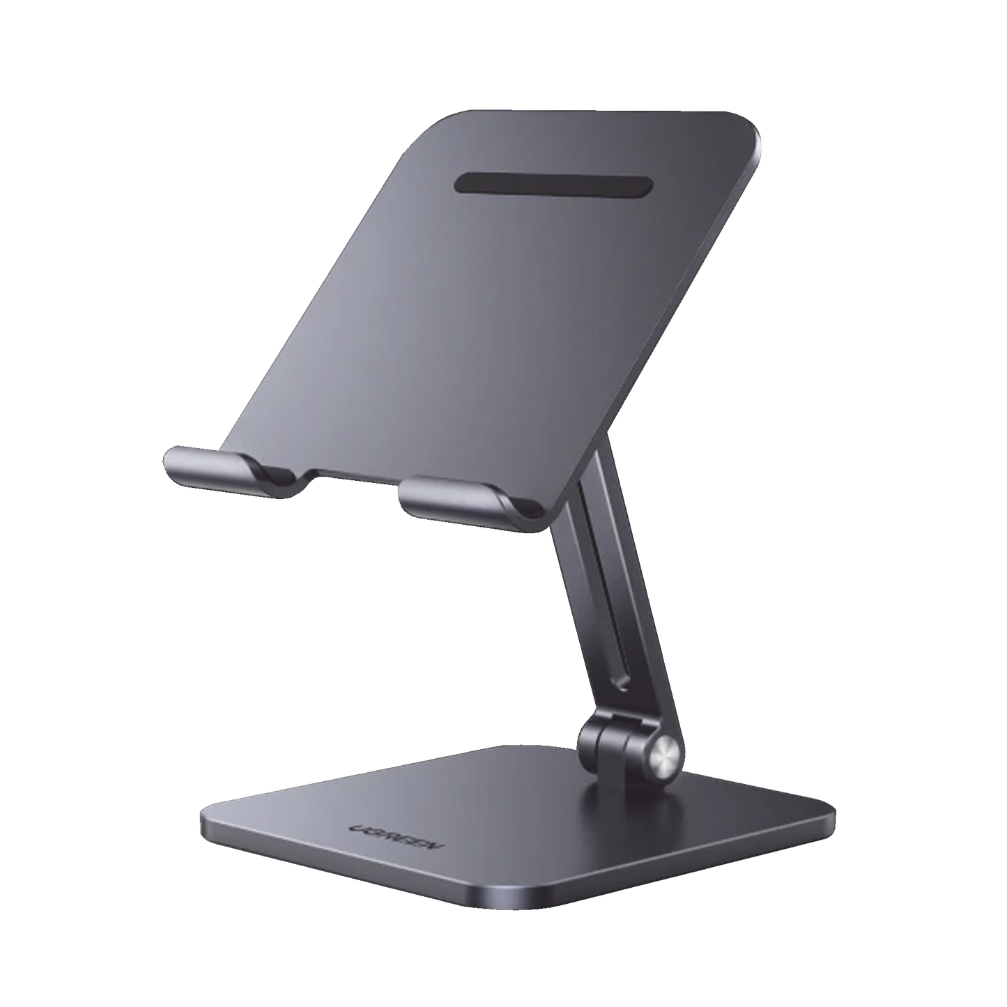 UGREEN Soporte para Tablet iPad Celular, Base Stand Plegable de Aluminio, Ajustable de 7.9' a 12.9'' para Tablet, Compatible con iPad Mini Pro Air, Galaxy Tab, Kindle, Switch, Gris