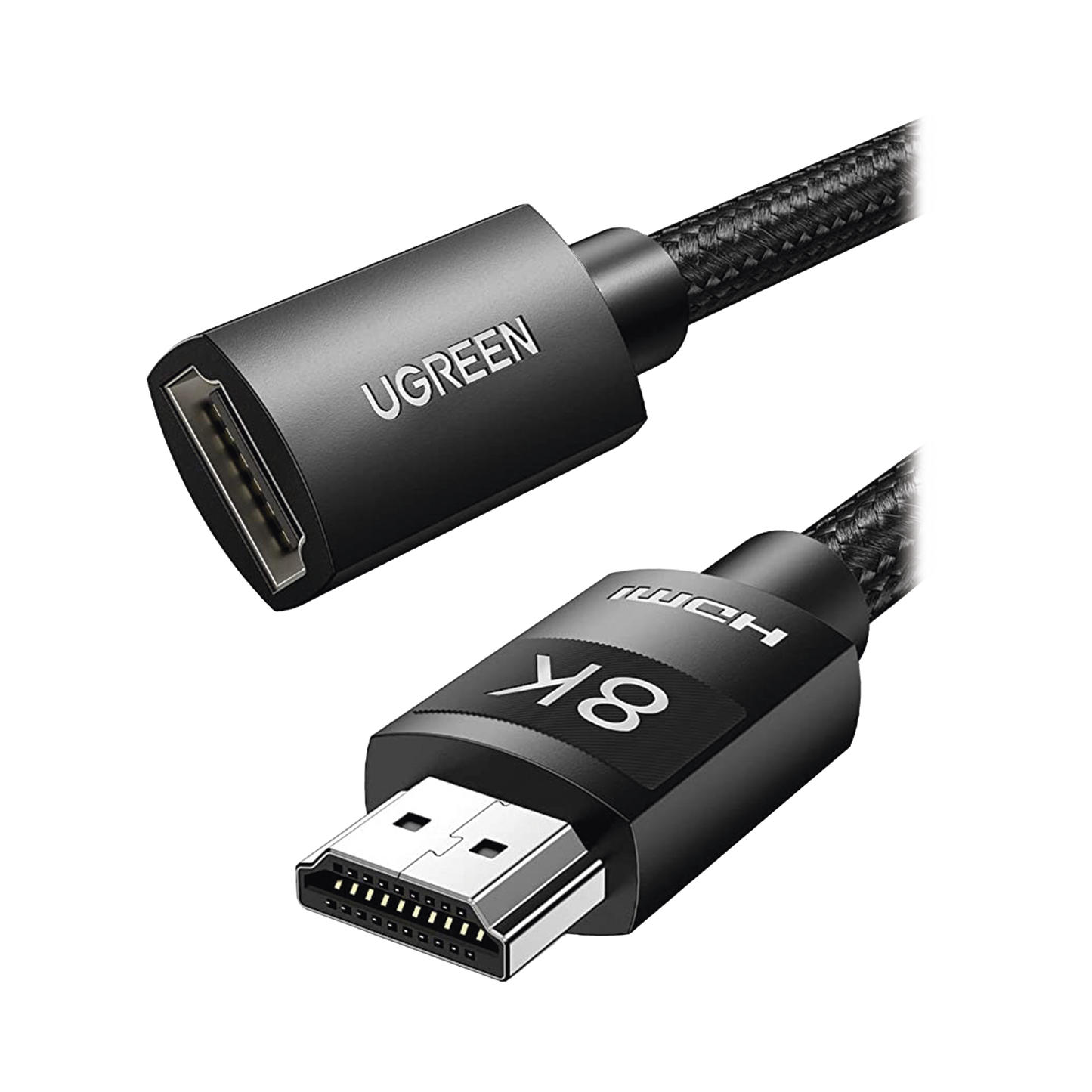 UGREEN Cable de extensión HDMI 8K / 1 Metro / Macho a Hembra / HDMI 2.1 / 8K@60Hz / Núcleo de Cobre Puro 28AWG / Soporta la Conexión de hasta 3 Metros de largo en HDMI 2.1