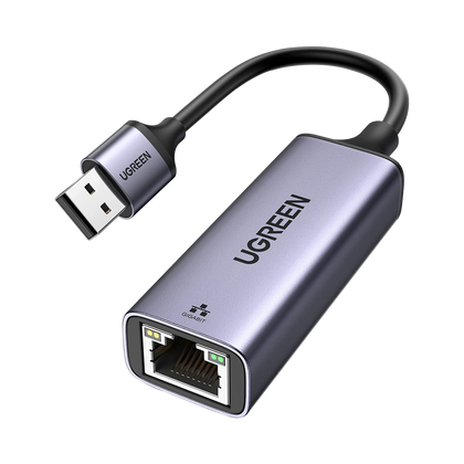 UGREEN Adaptador de Red USB-A 3.0 a RJ45 /Admite 10/100/1000 Mbps / Caja de Aluminio / Longitud del cable 10 cm