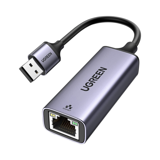UGREEN Adaptador de Red USB-A 3.0 a RJ45 /Admite 10/100/1000 Mbps / Caja de Aluminio / Longitud del cable 10 cm