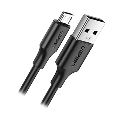 UGREEN Cable USB-A a Micro USB / PVC de Alta Duración / Tecnología de Carga Rápida Qualcomm / Soporta QC 2.0, 3.0 / Transmisión de Datos hasta 480Mbps / Recarga hasta 18W / Hasta 10,000 Flexiones / Tecnología de Carga Segura /