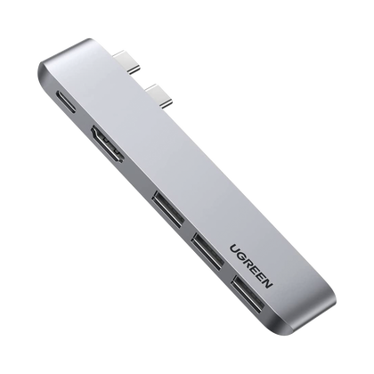 HUB USB-C (Thunderbolt 3) Multifuncional para MacBook Pro/Air / 1 Puerto HDMI + 3 Puertos USB3.0 + USB- C (PD 100W) / Transferencia de Video y Datos /  5 en 2