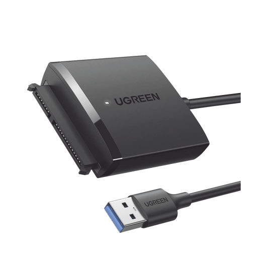 UGREEN Adaptador USB 3.0 a SATA III / Compatible con Disco Duro HDD y SSD de 2.5" y 3.5" de hasta 12 TB/ Velocidad USB 3.0 de hasta 5 Gbps / Alta Velocidad con UASP & TRIM / Cable de 50 cm