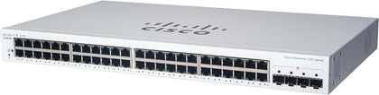 Conmutador Ethernet Cisco Business 220 CBS220-48P-4G 48 Puertos Gestionable - 2 Capa compatible - Modular - 4 Ranuras SFP - 53W Power Consumption - 382W Rendimiento PoE - Fibra Óptica, Par trenzado - PoE Ports