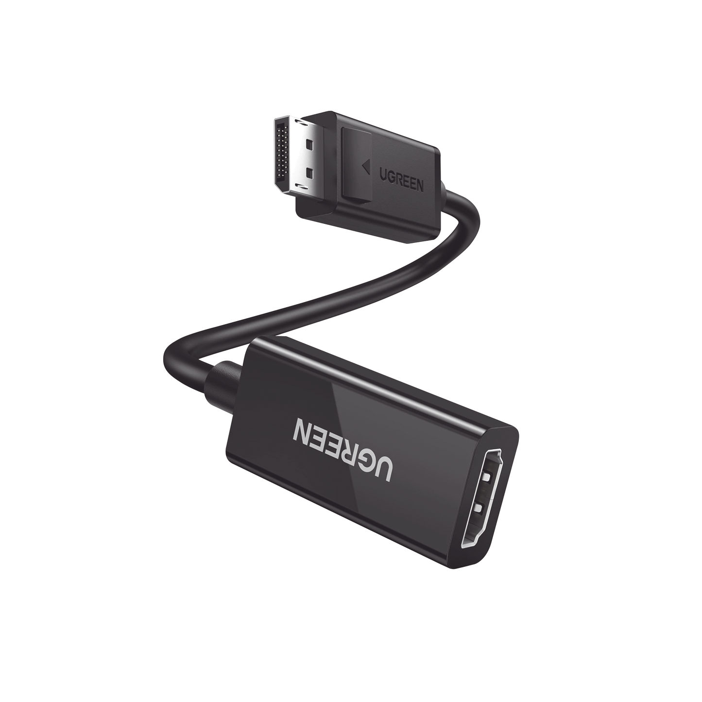 Convertidor DisplayPort a HDMI 4K@60Hz Ugreen  / 3D / HDR / Blindaje interno  / Boton Liberador  / Largo 25cm / Carcasa de ABS / Plug & Play