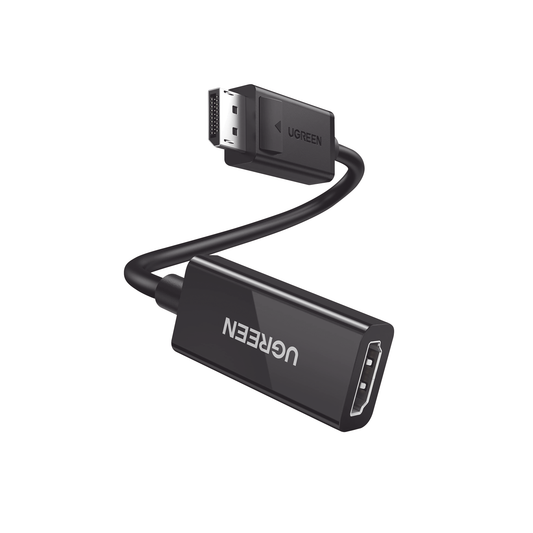 Convertidor DisplayPort a HDMI 4K@60Hz Ugreen  / 3D / HDR / Blindaje interno  / Boton Liberador  / Largo 25cm / Carcasa de ABS / Plug & Play