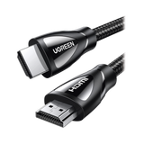 Cable HDMI 2.1 de Nylon Trenzado 5 Metros  8K@60Hz/4K@120Hz  eARC (Canal de Retorno de Audio  HDR10+  VVR  HEC  ALLM  3D  Dolby Atmos  Dolby Visión  48 Gbps