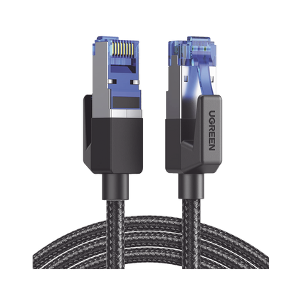Cable Ethernet Cat8 CLASS?F/FTP Redondo con Malla de Nylon 2 Metros