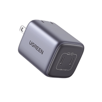 UGREEN Cargador de 45W serie Nexode Mini / 2 Puertos USB-C de Carga Rápida / Tecnología GaN II / Power Delivery 3.0 / Quick Charge 4.0 / Chip Confiable y Carga Inteligente / Optimiza la Experiencia de Carga / Tecnología Thermal Guard