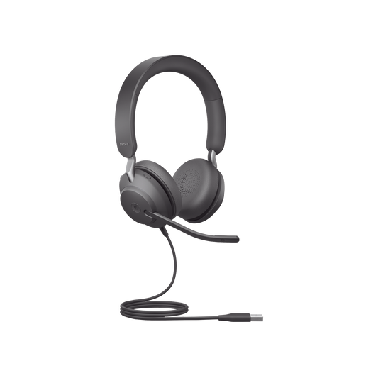 Jabra Jabra Evolve 2 40SE, Auricular stereo versión MS con aislamiento de ruido, conexión USB-A y indicador de ocupado