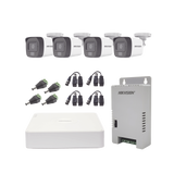 Kit de Cámaras de Seguridad TurboHD 4 Cámaras 1080p con Audio Integrado, DVR 4 Canales y Visión Nocturna a Color