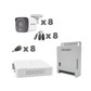 Hikvision Kit cámaras TurboHD 1080p / DVR 8 Canales con audio por coaxitron / 8 Cámaras con Micrófono Integrado 101° Visión/  luz blanca + IR visión nocturna  / Transceptores / Conectores / Fuente de Poder Profesional