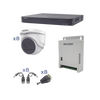 Hikvision Kit cámaras TURBOHD 1080p / DVR 8 Canales / 8 Cámaras Turret (exterior 2.8 mm) / Conectores / Transceptores / Fuente de Poder Profesional hasta 15 Vcc para Larga Distancia