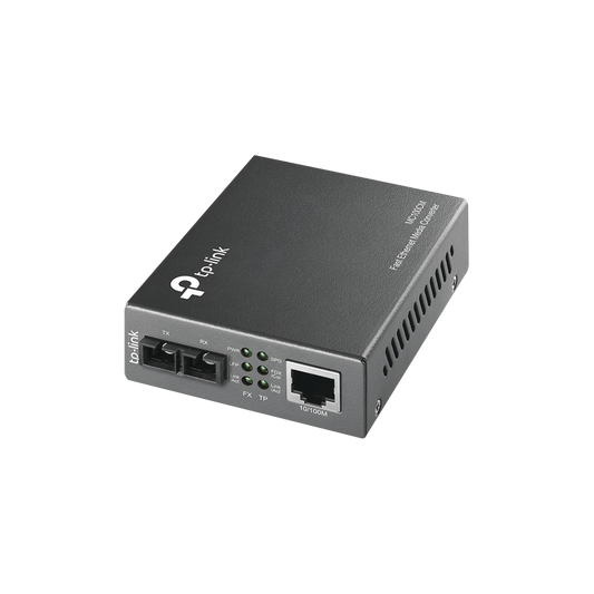 TP-LINK Convertidor Multimedia Multi-modo, 1 puerto RJ45 10/100 Mbps, conector de fibra SC, hasta 2 KM