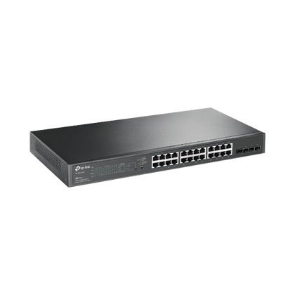Switch PoE JetStream SDN Administrable 24 puertos 10/100/1000 Mbps + 4 puertos SFP, 24 puertos PoE, 250W, administración centralizada OMADA SDN