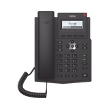 Teléfono IP empresarial para 2 lineas SIP con pantalla LCD, Códec Opus, conferencia de 3 vías, PoE.